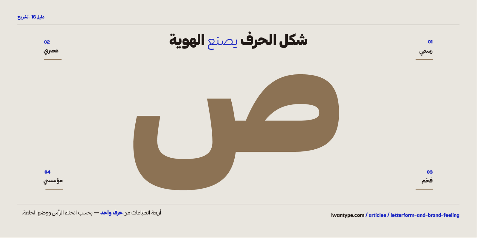 شكل الحرف يصنع الهوية
