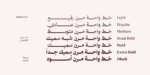 خط واحة مرن - Waha Marin typeface